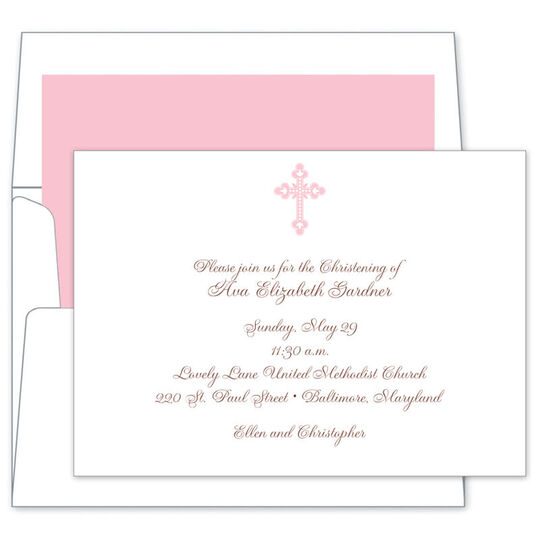 Ornate Cross Invitations